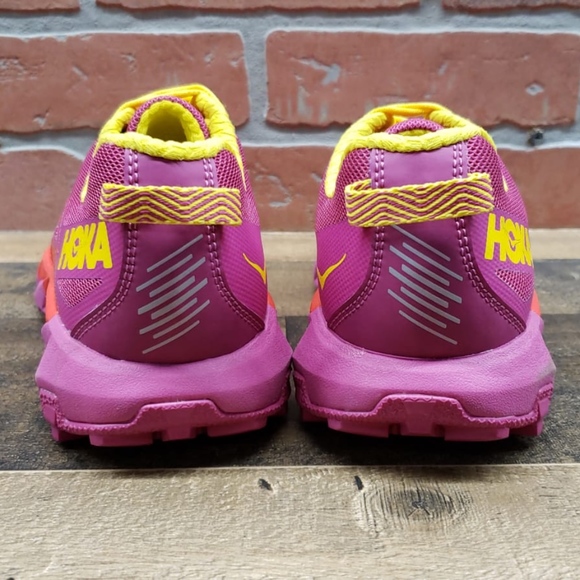 Hoka One One Pink and Orange Athletic Shoes - Picture 2 of 7
